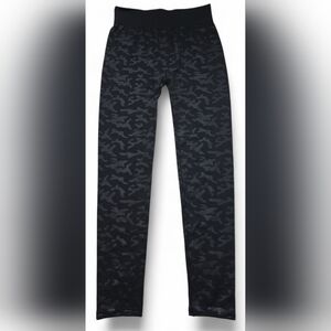 Gaahuu Womens Black Camouflage Leggings Size Medium